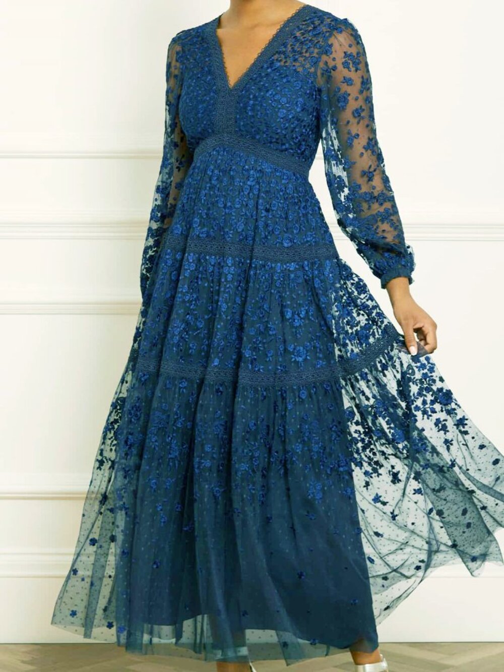 Celestia Ribbon Ankle Gown Designer